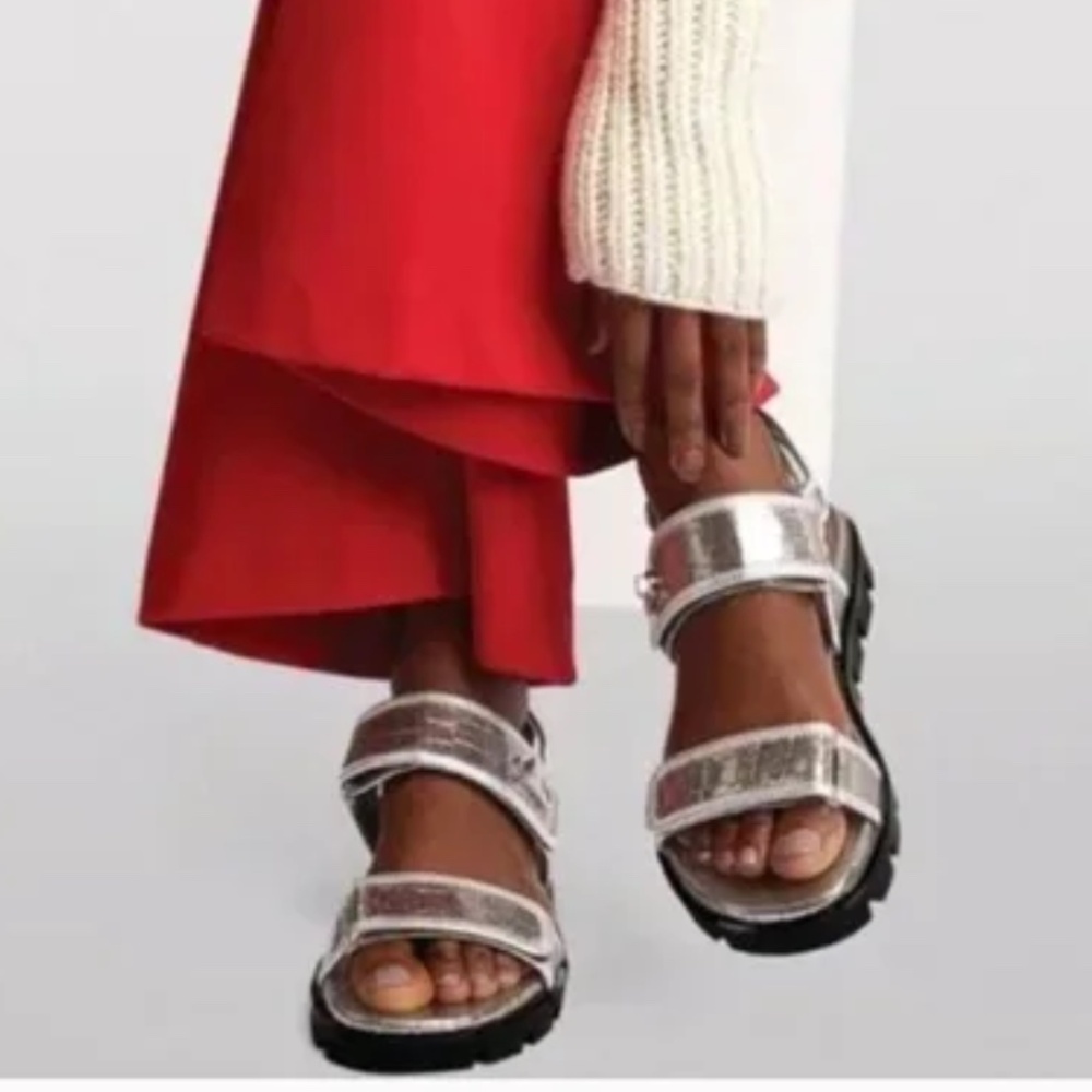 Christian Louboutin Lock Cool Croc Dad Sandals NIB 7.5